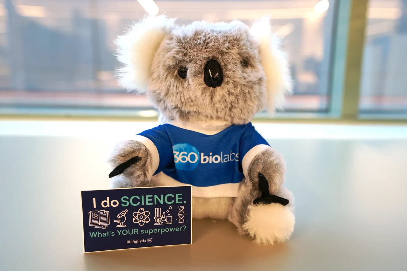 360biolabs koala and sticker memorabilia for conferences and roadshows